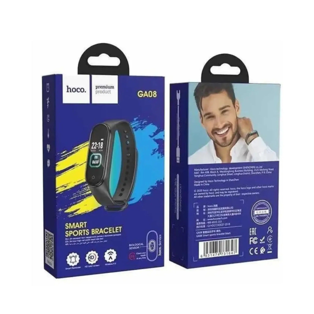 SMARTWATCH DEPORTIVO SMART UNISEX GA08 HOCO CON MEDIDOR DE PRESION 1020277 - SUNTIMESTORE.COM