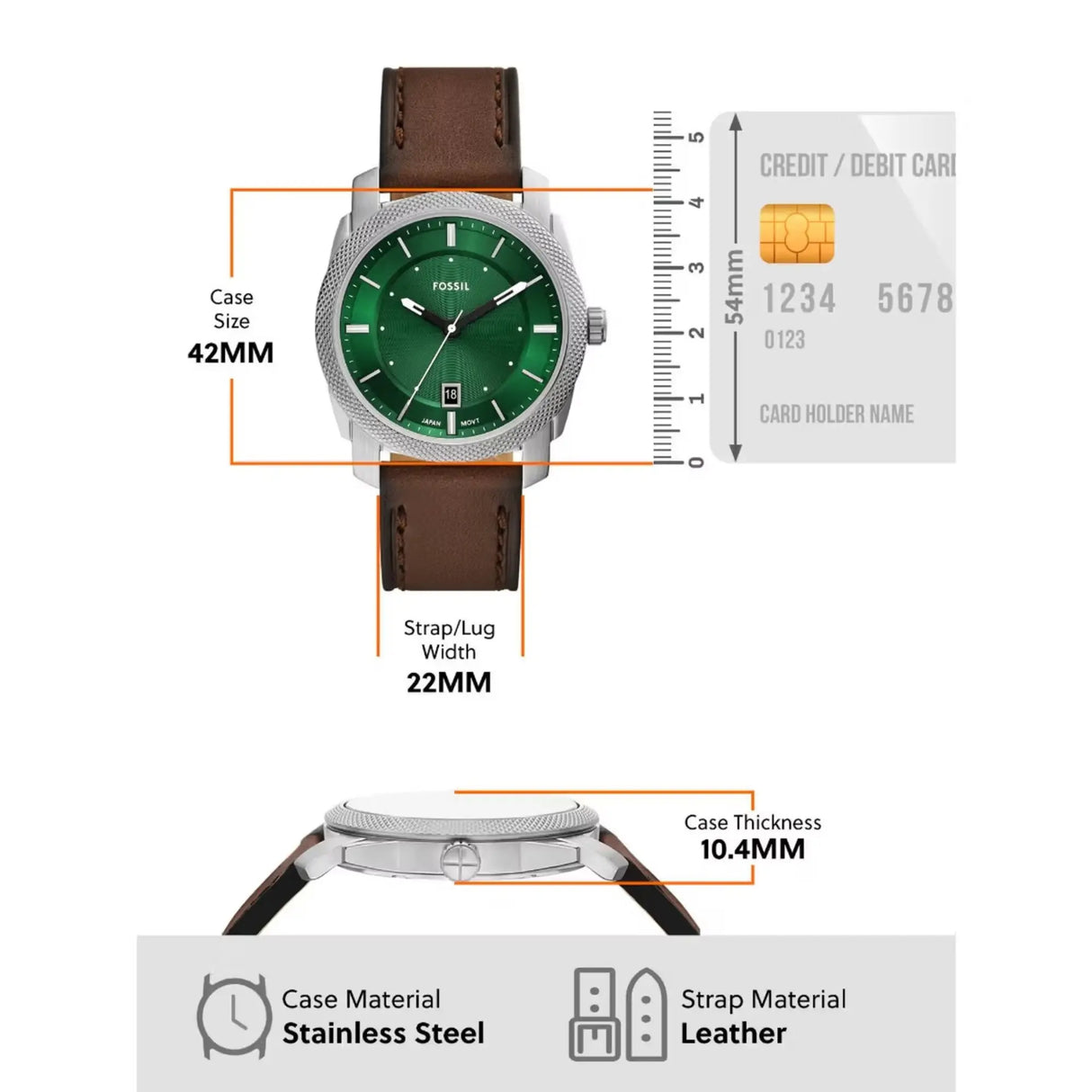 RELOJ ANALOGICO HOMBRE FS6085 FOSSIL	MARRON CASUAL 1031027 - SUNTIMESTORE.COM