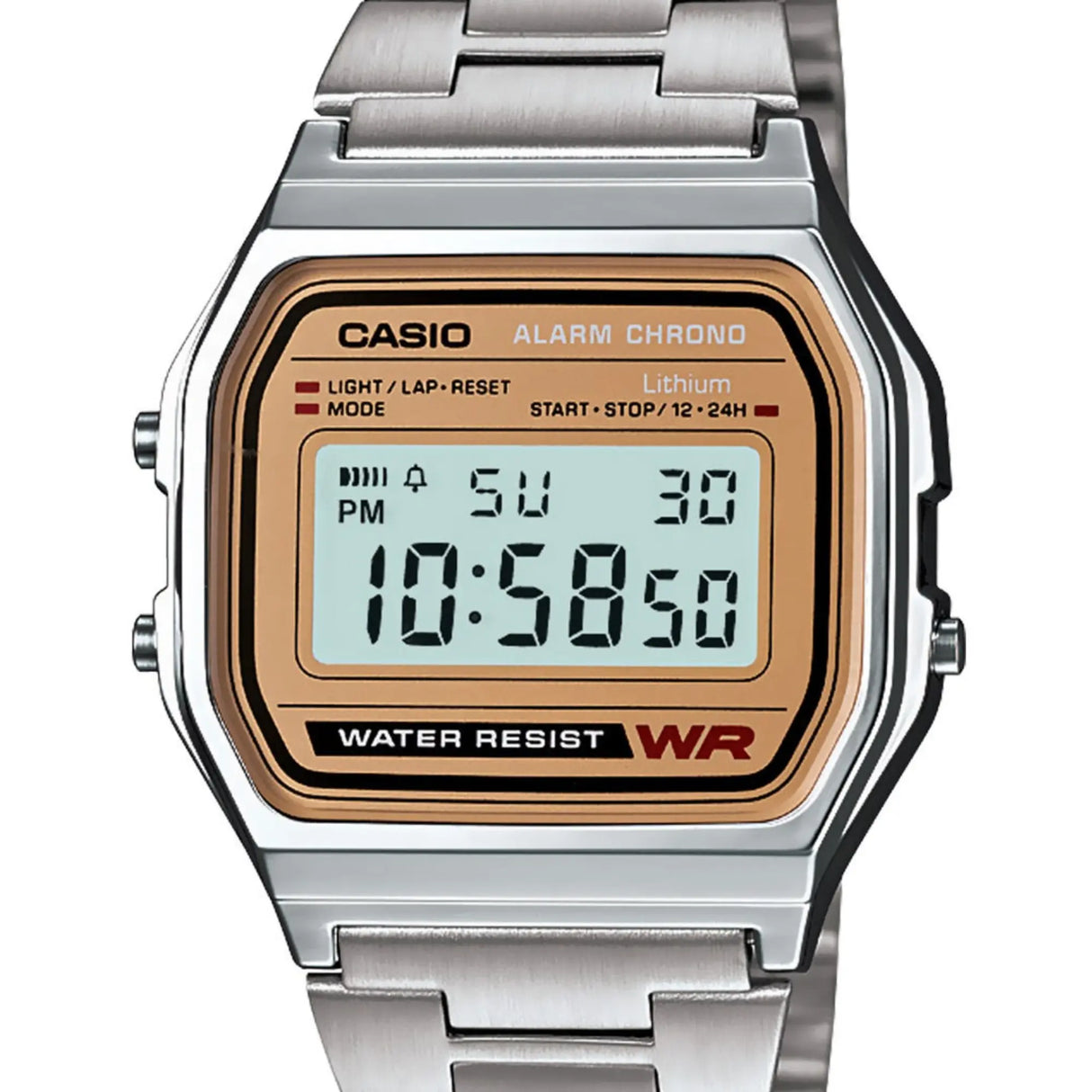 RELOJ DIGITAL UNISEX A158WEA-9CF CASIO PLATEADO CLASICO 1030121 CASIO