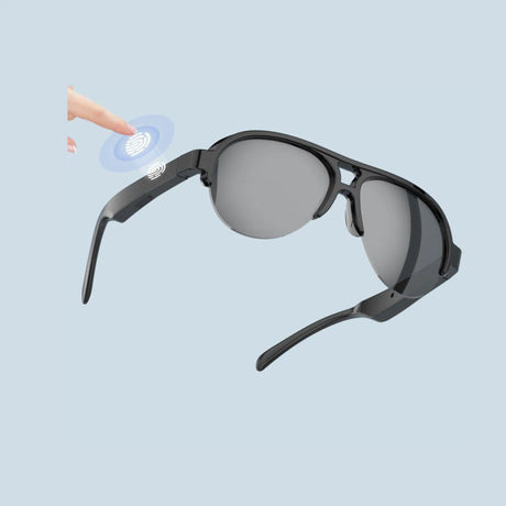 SMART GLASSES BLUETOOTH 5.3 LENTES DE SOL INTELIGENTE UV400 UNISEX F-08 SMART TIME - SUNTIMESTORE.COM