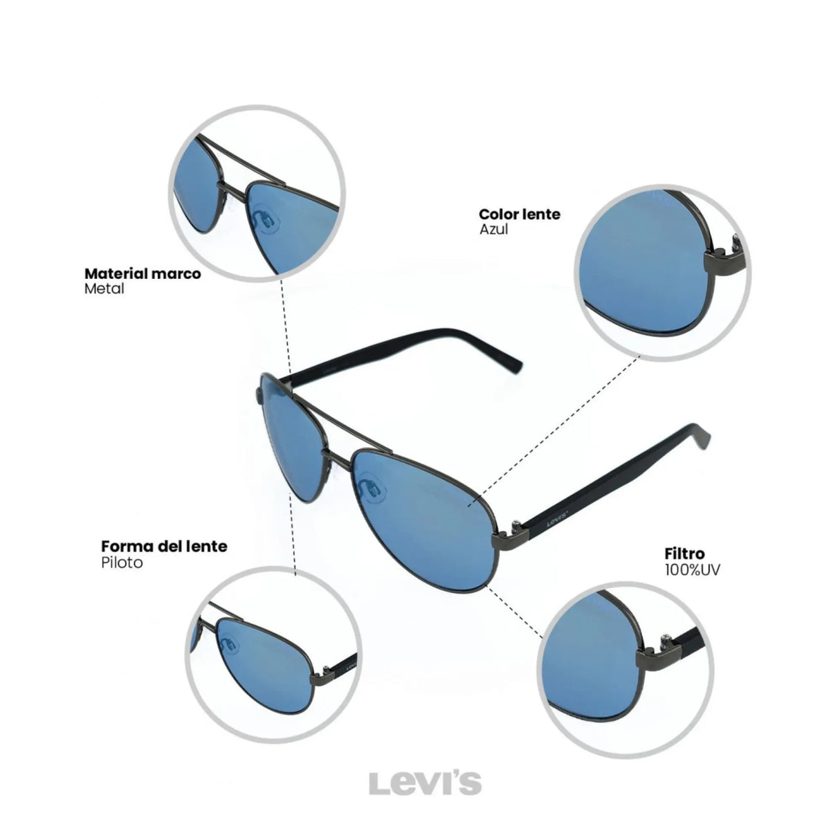 LENTES DE SOL UV400 HOMBRE X14029 LEVIS LEVI'S