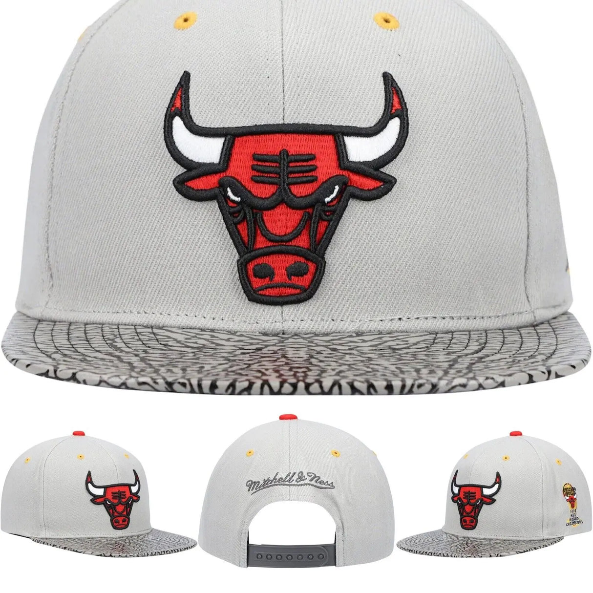GORRA MITCHELL AND NESS NBA-CHICAGO BULLS 6HSSDX20087-CBUGREY MITCHELL AND NESS