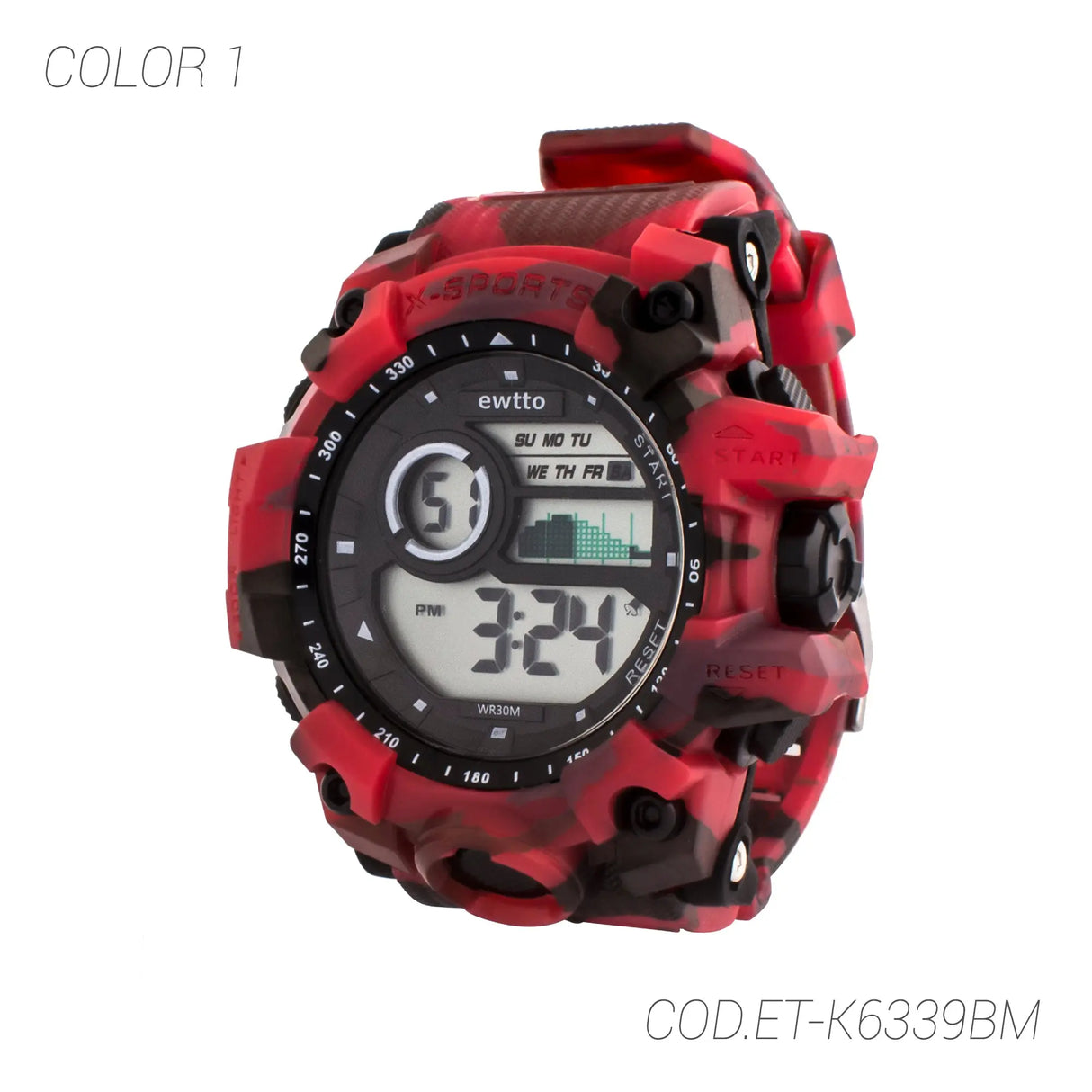 Ewtto RELOJ DEPORTIVO ACUÁTICO ET-K6339BM - SUNTIMESTORE.COM