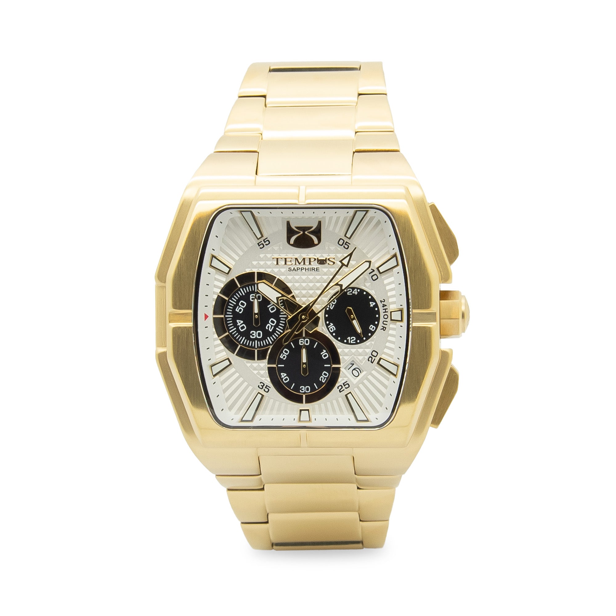 Reloj tempus dorado hombre sale