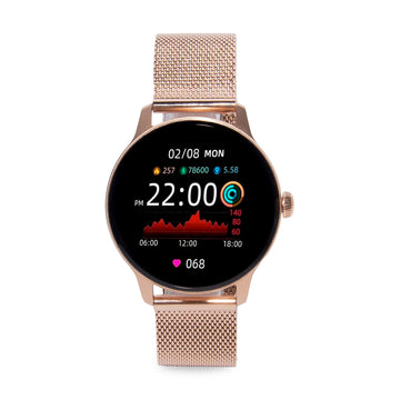 SMARTWATCH RELOJ INTELIGENTE  DORADO ROSA SMARTTIME MUJER SR06 SMART TIME