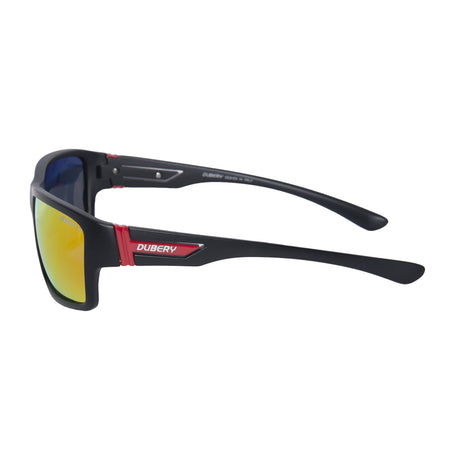 LENTES DE SOL POLARIZADO UNISEX D2071 DUBERY NEGRO/ROJO DUBERY