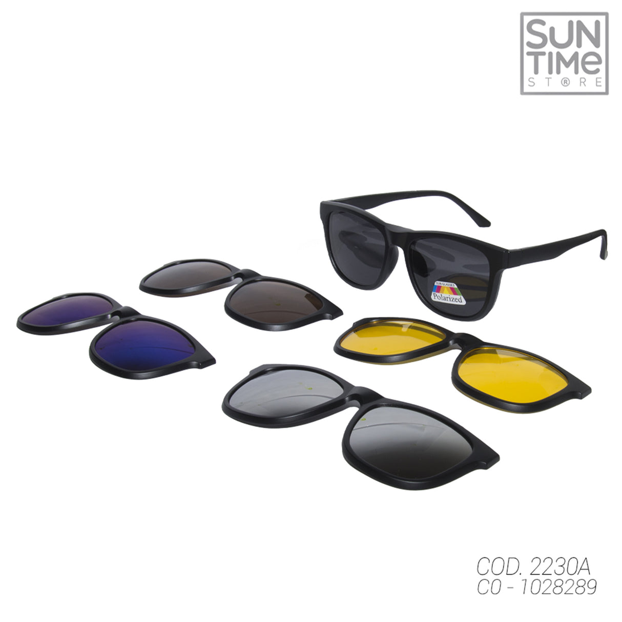 LENTES DE SOL UNISEX 5CAMBIOS 2230A SUNTIME - 1028289