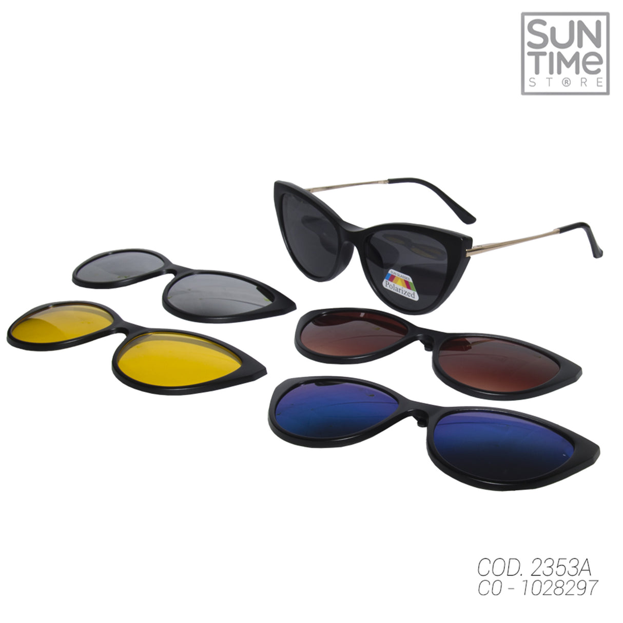 LENTES DE SOL UNISEX 5CAMBIOS 2353A SUNTIME - 1028297