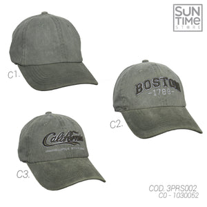 GORRA PRELAVADA UNISEX 3PRS002 SUNTIME VERDE SPORT 1030052