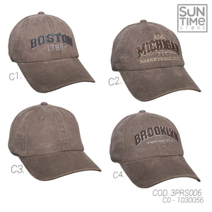 GORRA PRELAVADA UNISEX 3PRS006 SUNTIME MARRON SPORT 1030056