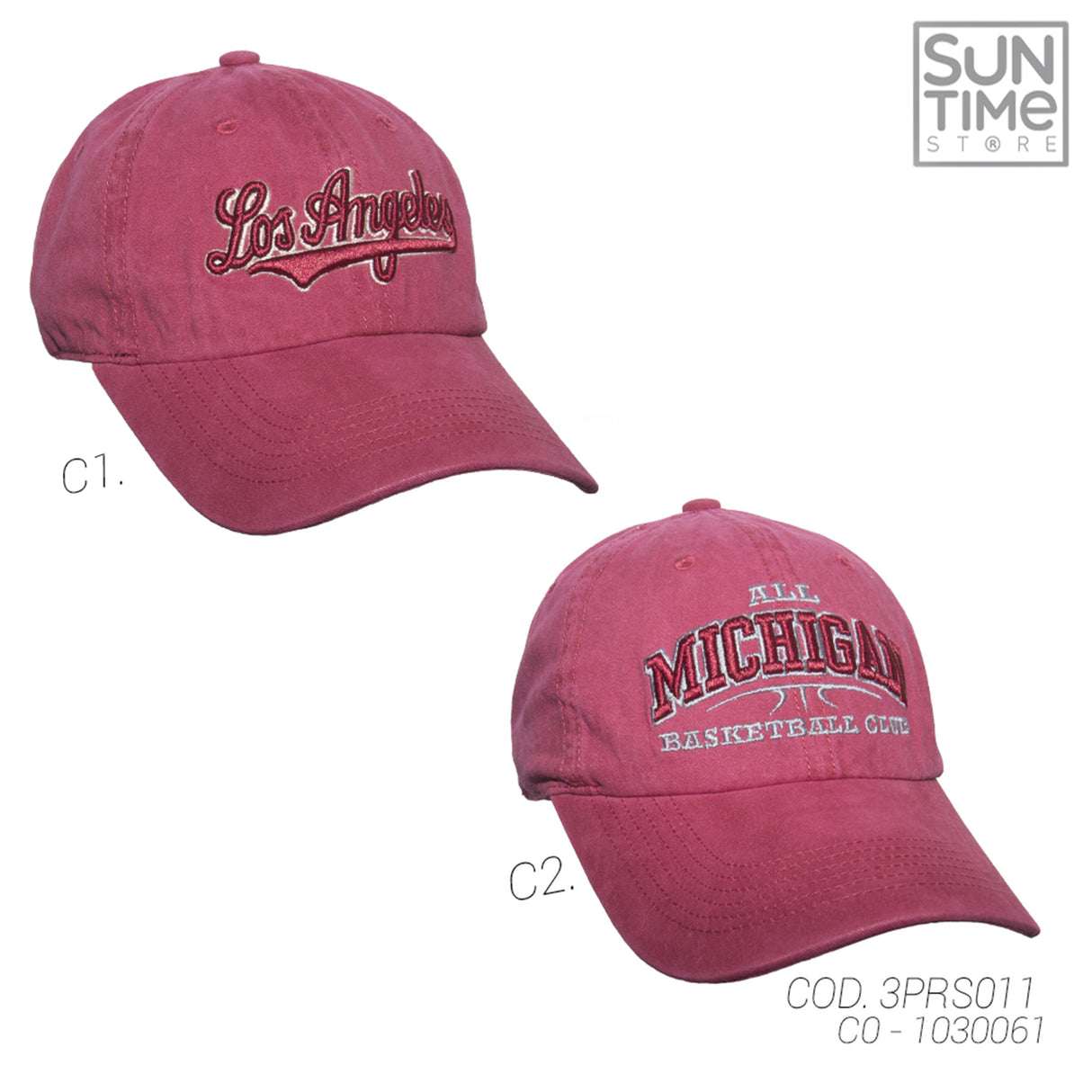 GORRA PRELAVADA UNISEX 3PRS011 SUNTIME ROJO SPORT 1030061