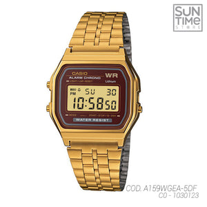 RELOJ DIGITAL UNISEX A159WGEA-5DF CASIO DORADO CLASICO 1030123