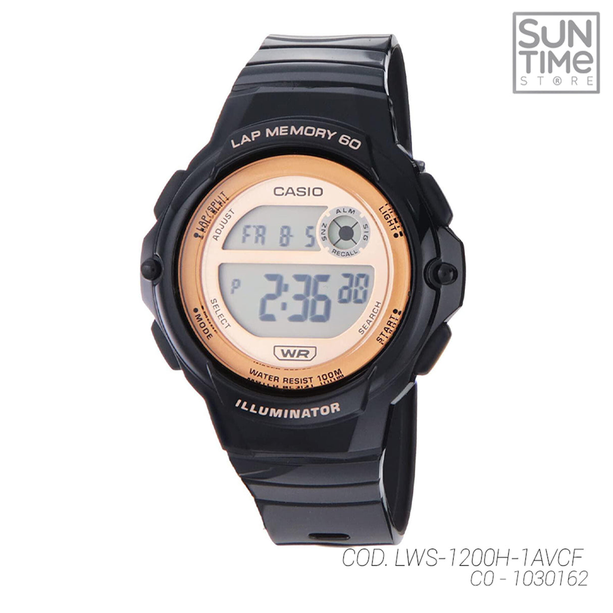 RELOJ DIGITAL MUJER LWS-1200H-1AVCF CASIO	NEGRO SPORT 1030162