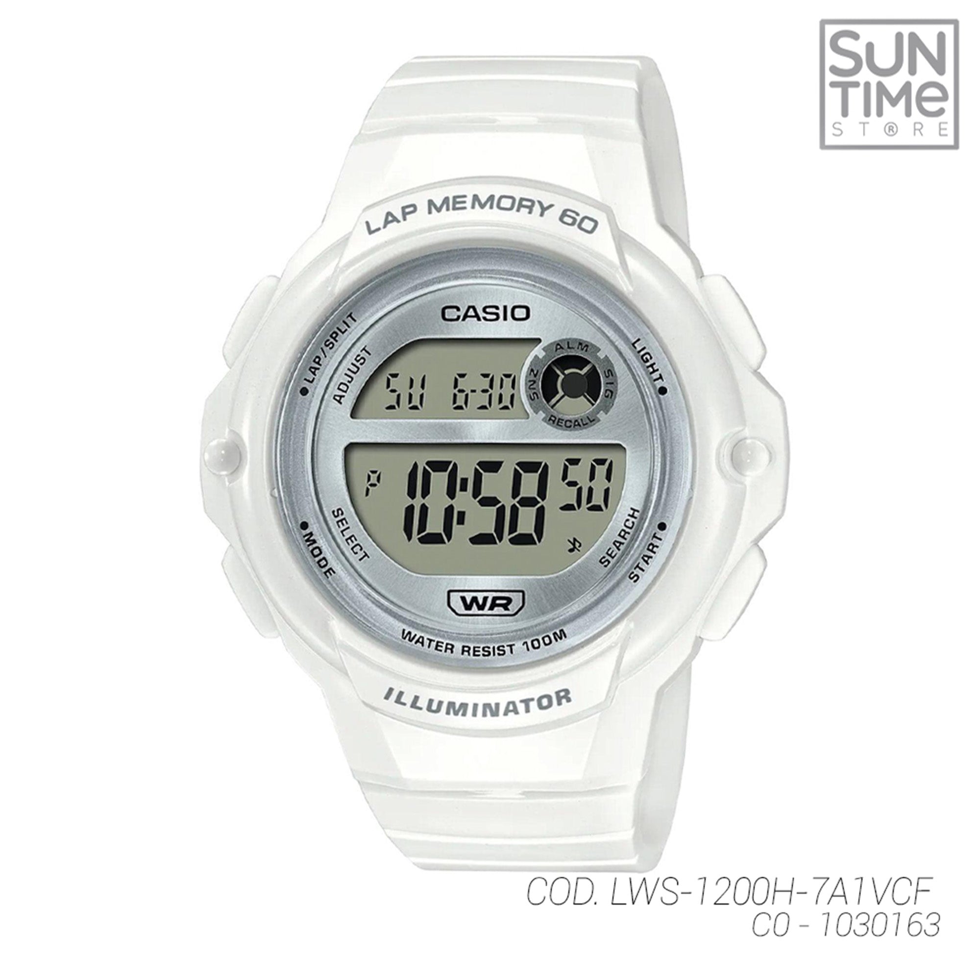 RELOJ DIGITAL MUJER LWS-1200H-7A1VCF CASIO BLANCO SPORT 1030163