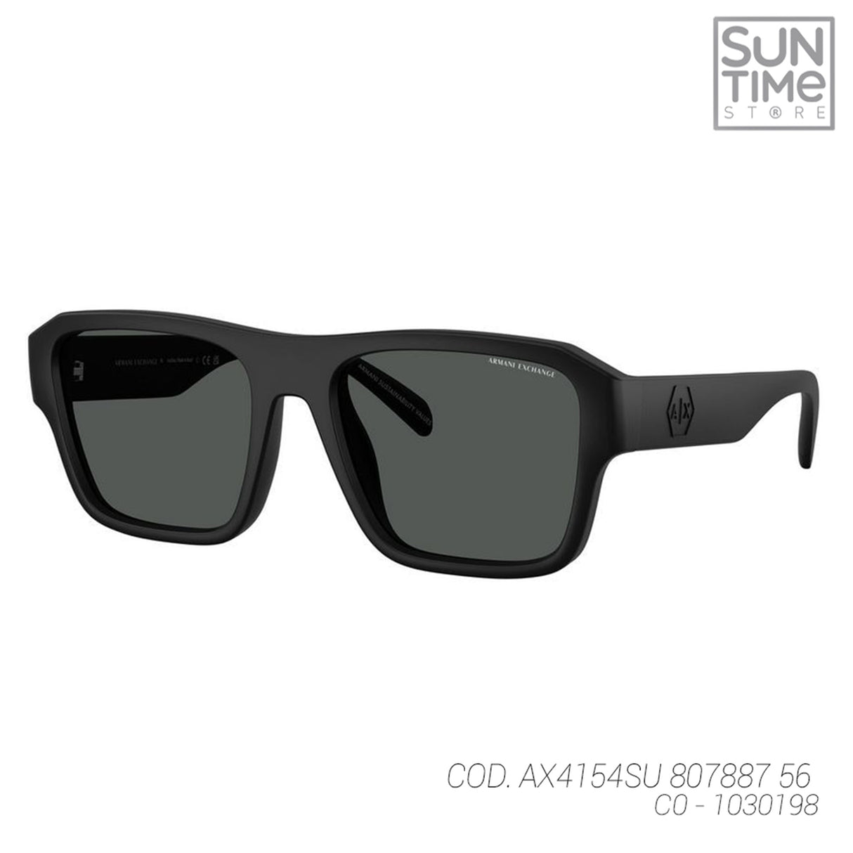 LENTES DE SOL UV400 UNISEX AX4154SU 807887 56 ARMANI EXCHANGE NEGRO CASUAL 1030198
