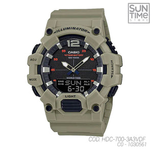 RELOJ ANALOGICO HOMBRE HDC-700-3A3VDF CASIO BEIGE SPORT 1030561