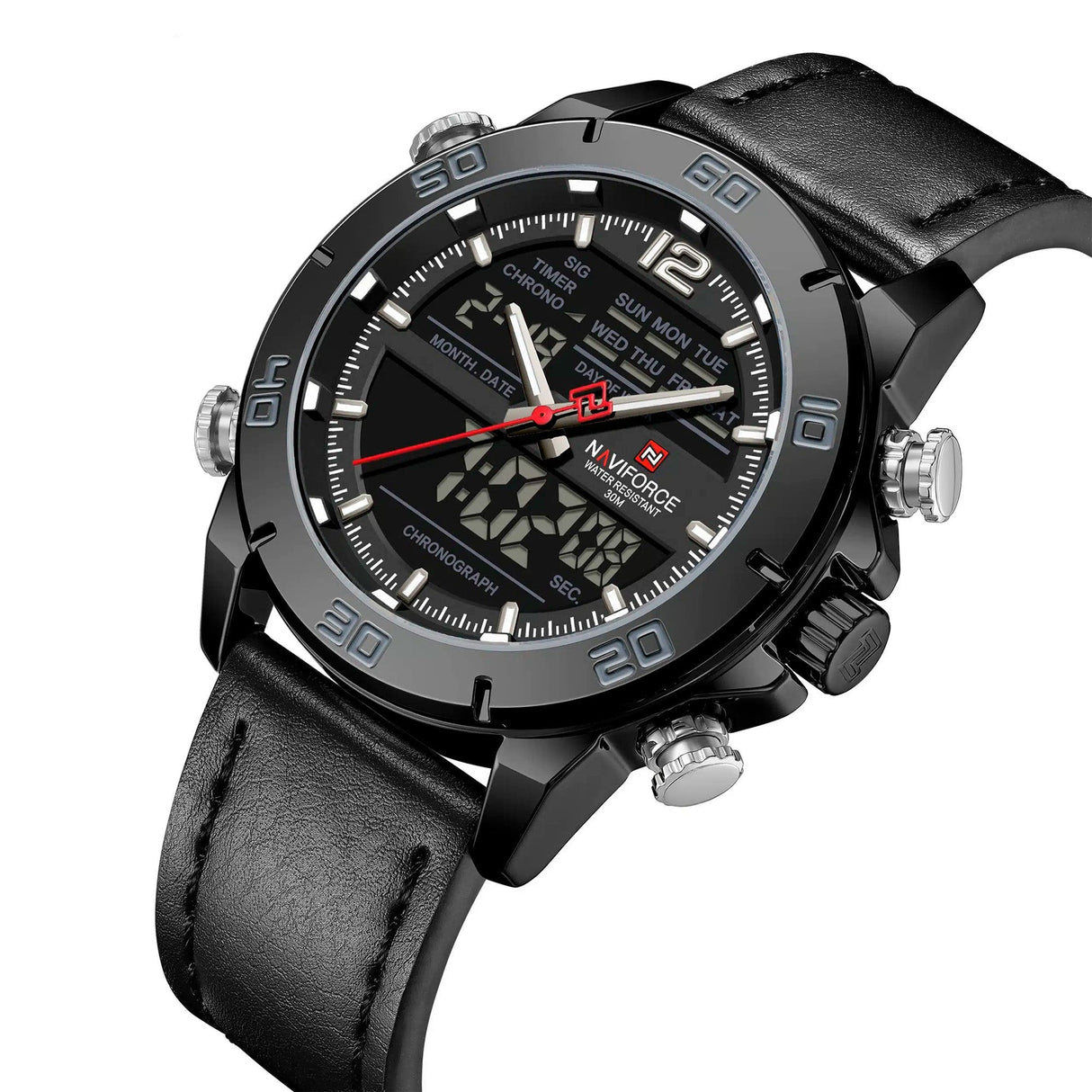 RELOJ ANALOGICO-DIGITAL HOMBRE NF9253L B/B/B NAVIFORCE NAVIFORCE