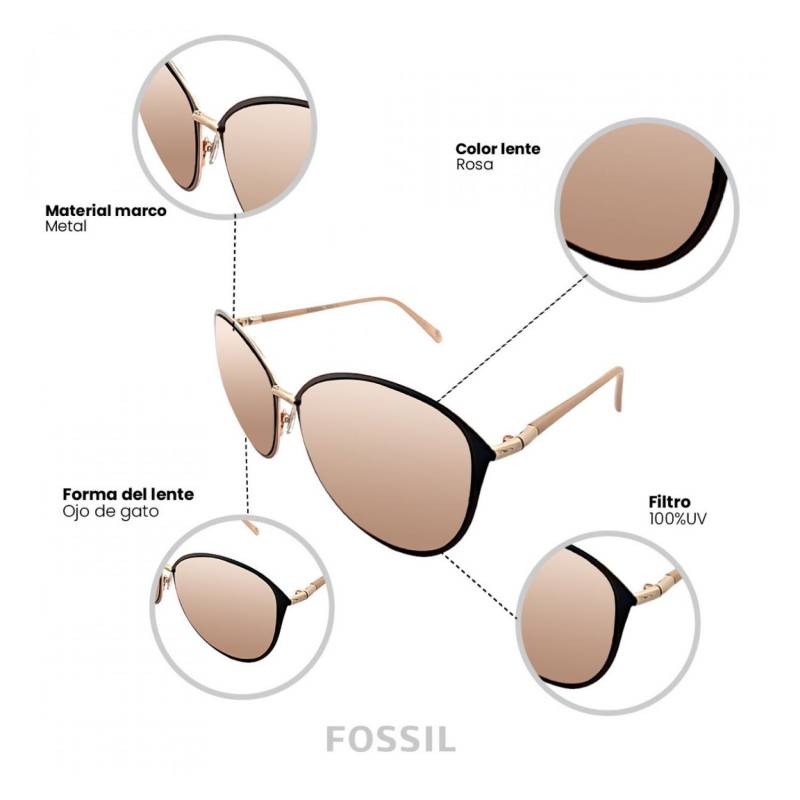 LENTES DE SOL UV400 MUJER X82502 FOSSIL
