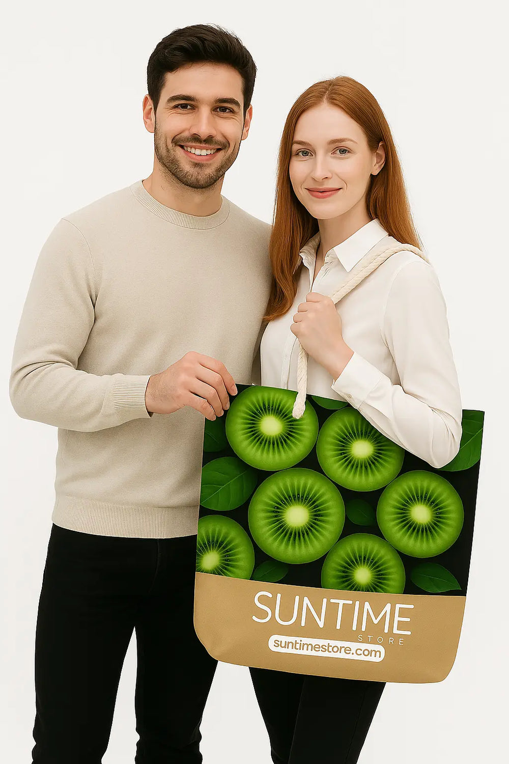 BOLSA ORGANIZADORA UNISEX IDEAL PARA VACACIONES, PICNIC, KIWI, FRUTA, BOLSA DE HOMBRO, BOLSA DE VIAJE O GIMNASIO  BOLSO SUNTIME POP04 - 1000028 SUNTIME