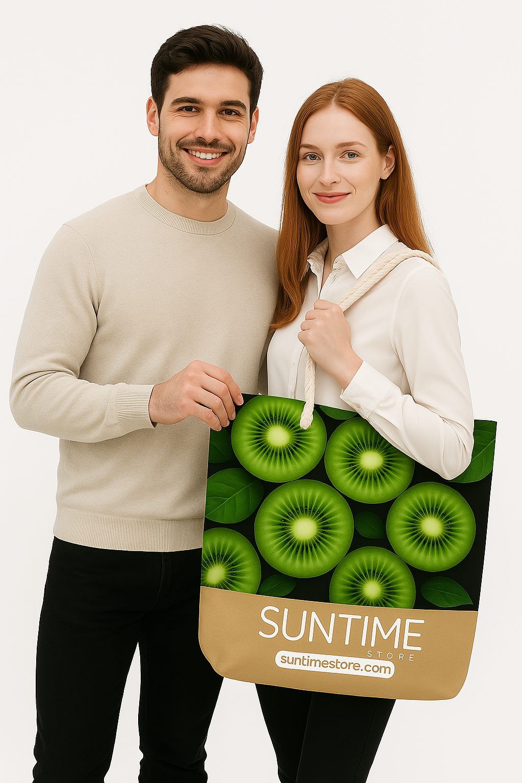 BOLSA ORGANIZADORA UNISEX IDEAL PARA VACACIONES, PICNIC, KIWI, FRUTA, BOLSA DE HOMBRO, BOLSA DE VIAJE O GIMNASIO  BOLSO SUNTIME POP04 - 1000028
