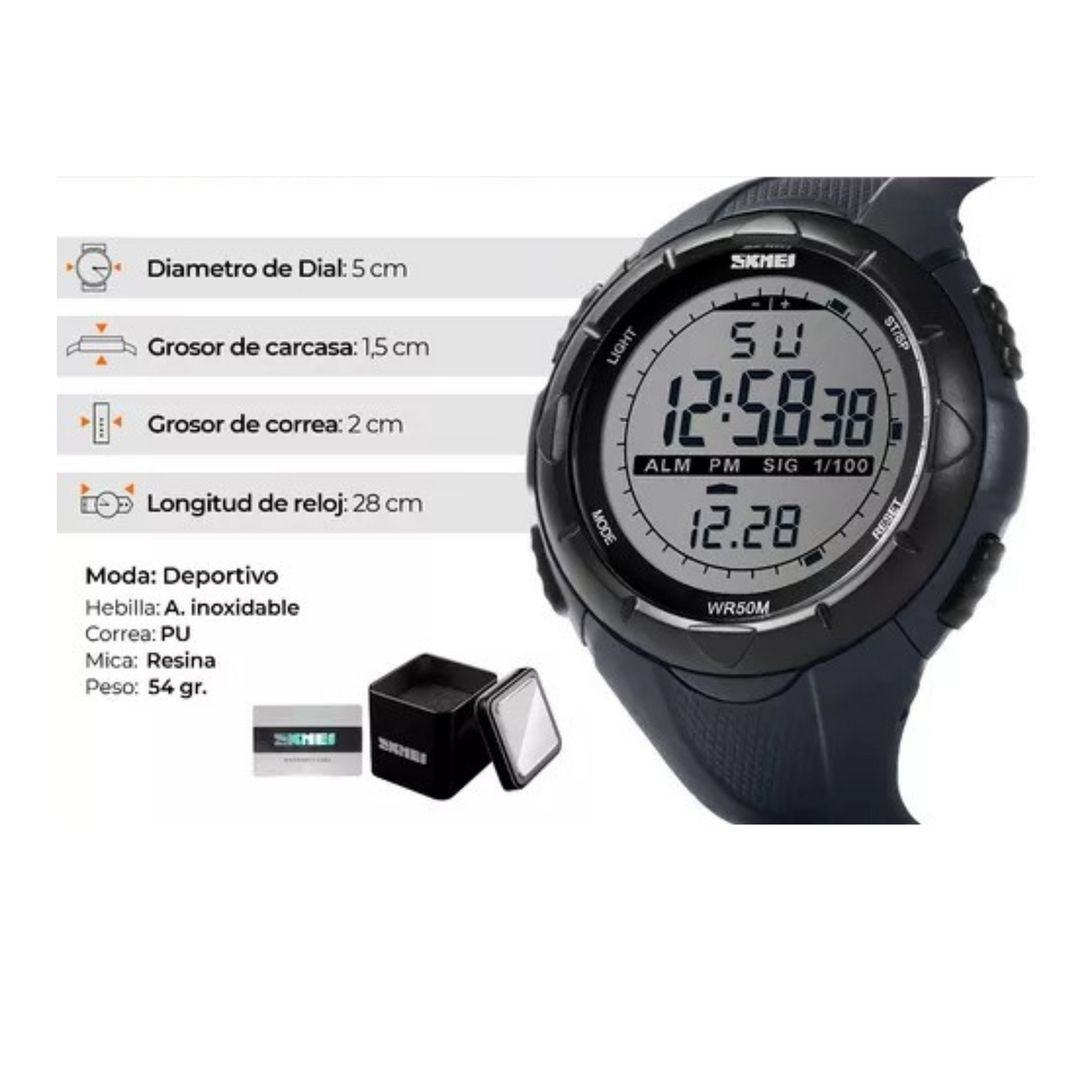 RELOJ DIGITAL HOMBRE 1025 SKMEI - 1027390