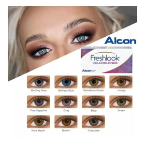 LENTE DE CONTACTO LCFL01 CON ALTA TRANSMISIBILIDAD DE OXÍGENO FRESHLOOK COLORBLENDS COLOR BLUE FRESHLOOK