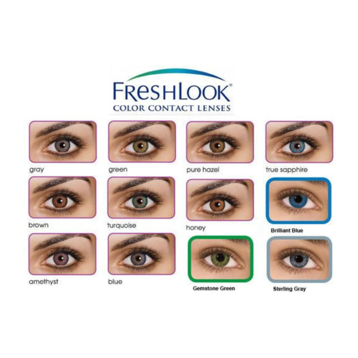 LENTE DE CONTACTO LCFL01 CON ALTA TRANSMISIBILIDAD DE OXÍGENO FRESHLOOK COLORBLENDS COLOR BLUE FRESHLOOK
