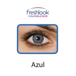 LENTE DE CONTACTO LCFL01 CON ALTA TRANSMISIBILIDAD DE OXÍGENO FRESHLOOK COLORBLENDS COLOR BLUE FRESHLOOK