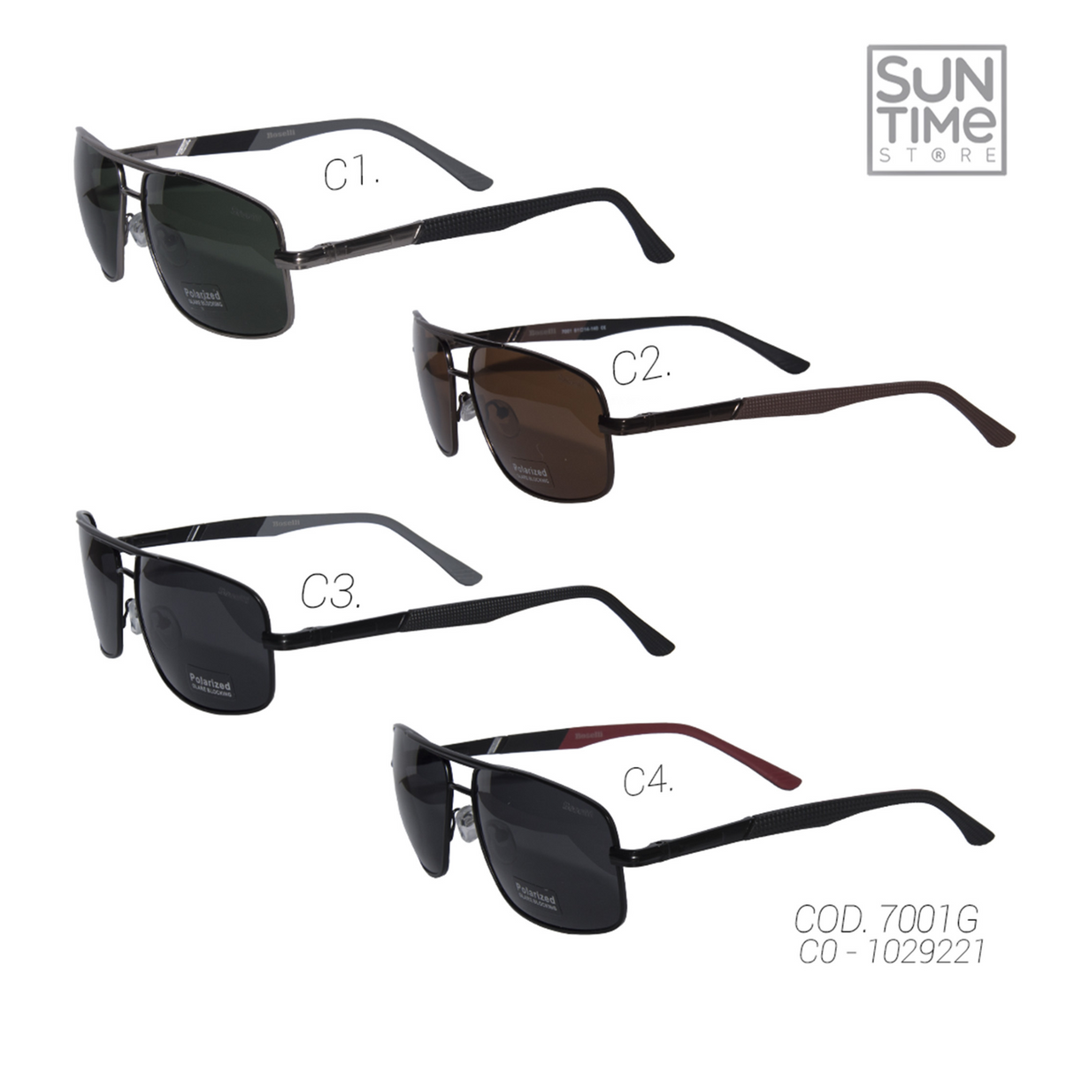 LENTES DE SOL POLARIZADO HOMBRE 7001G BOSELLI