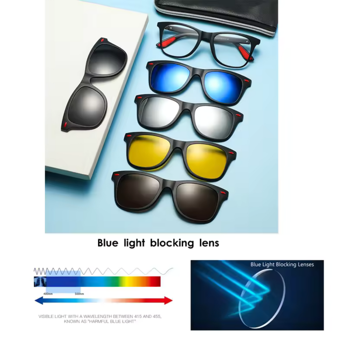 LENTES DE SOL UNISEX 5CAMBIOS 2317A SUNTIME - 1028294