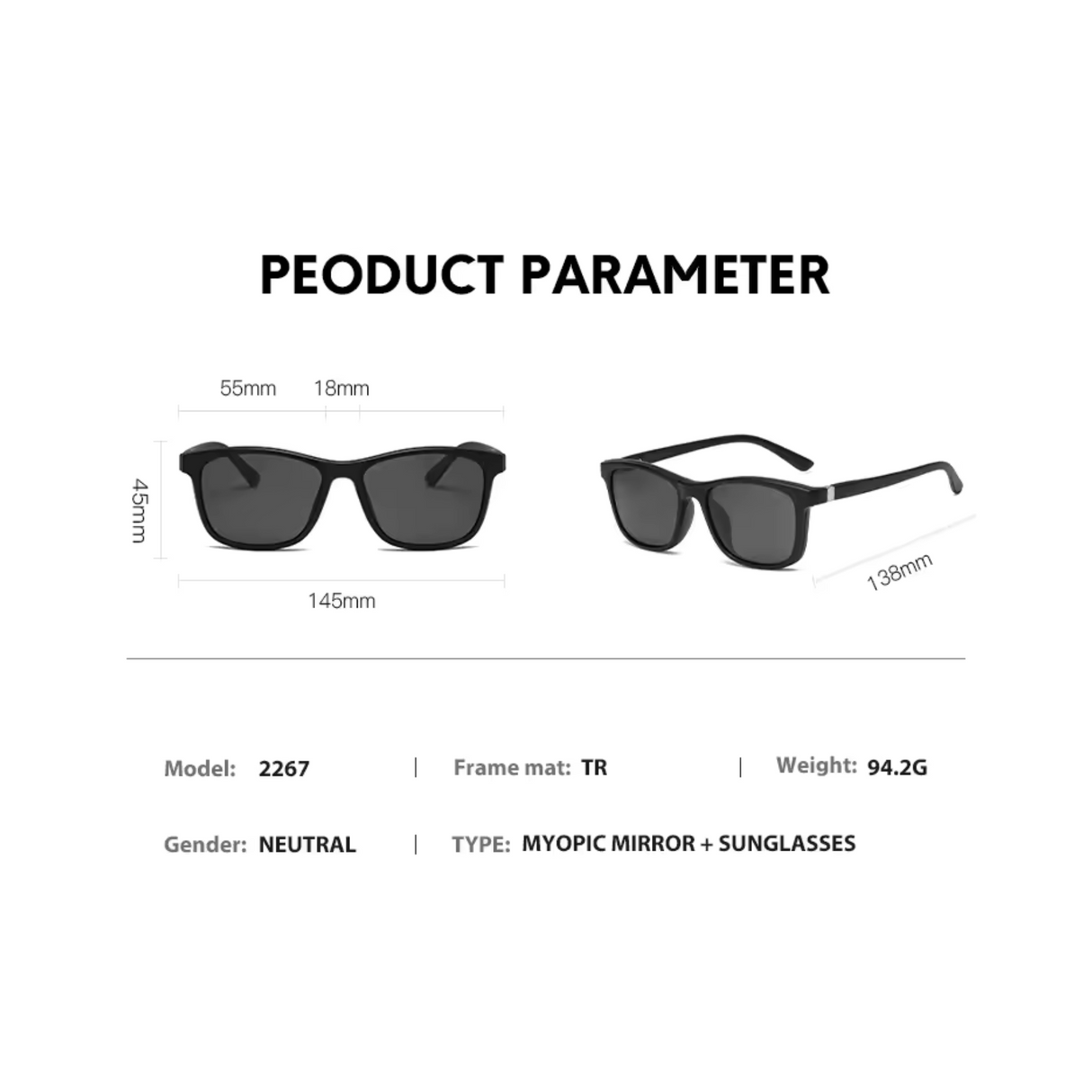 LENTES DE SOL DESCANSO UNISEX 5CAMBIOS 2267A SUNTIME - 1028292
