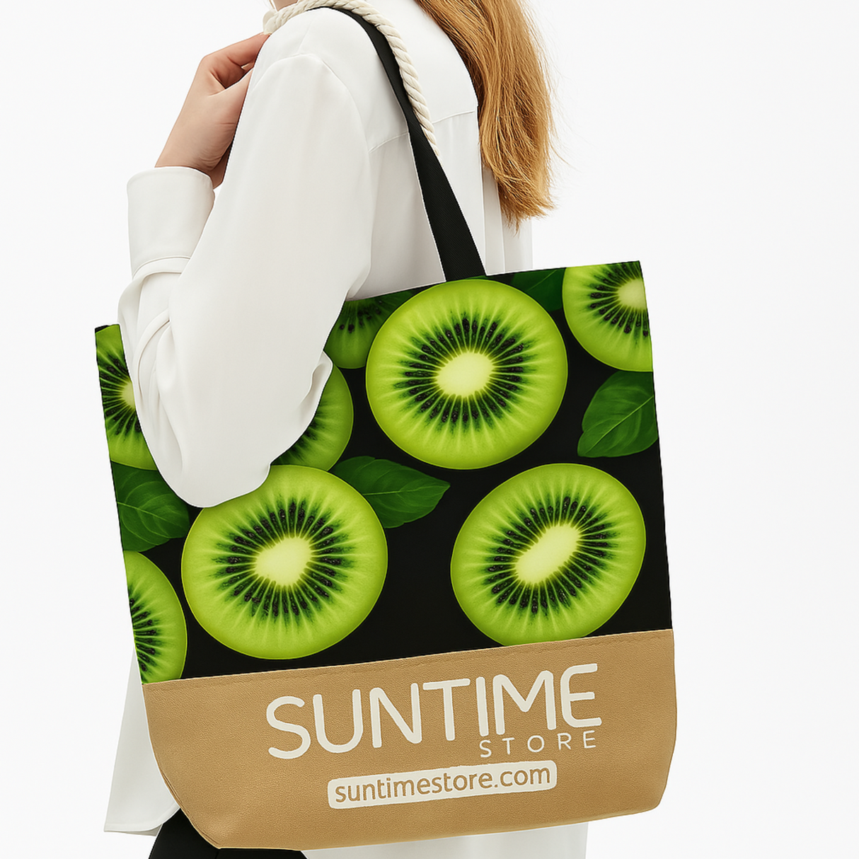 BOLSA ORGANIZADORA UNISEX IDEAL PARA VACACIONES, PICNIC, KIWI, FRUTA, BOLSA DE HOMBRO, BOLSA DE VIAJE O GIMNASIO  BOLSO SUNTIME POP04 - 1000028