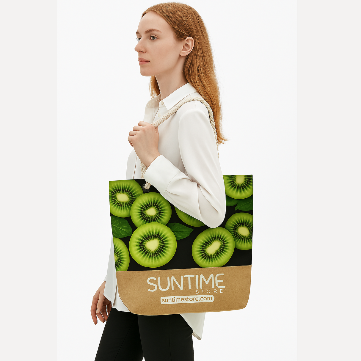 BOLSA ORGANIZADORA UNISEX IDEAL PARA VACACIONES, PICNIC, KIWI, FRUTA, BOLSA DE HOMBRO, BOLSA DE VIAJE O GIMNASIO  BOLSO SUNTIME POP04 - 1000028