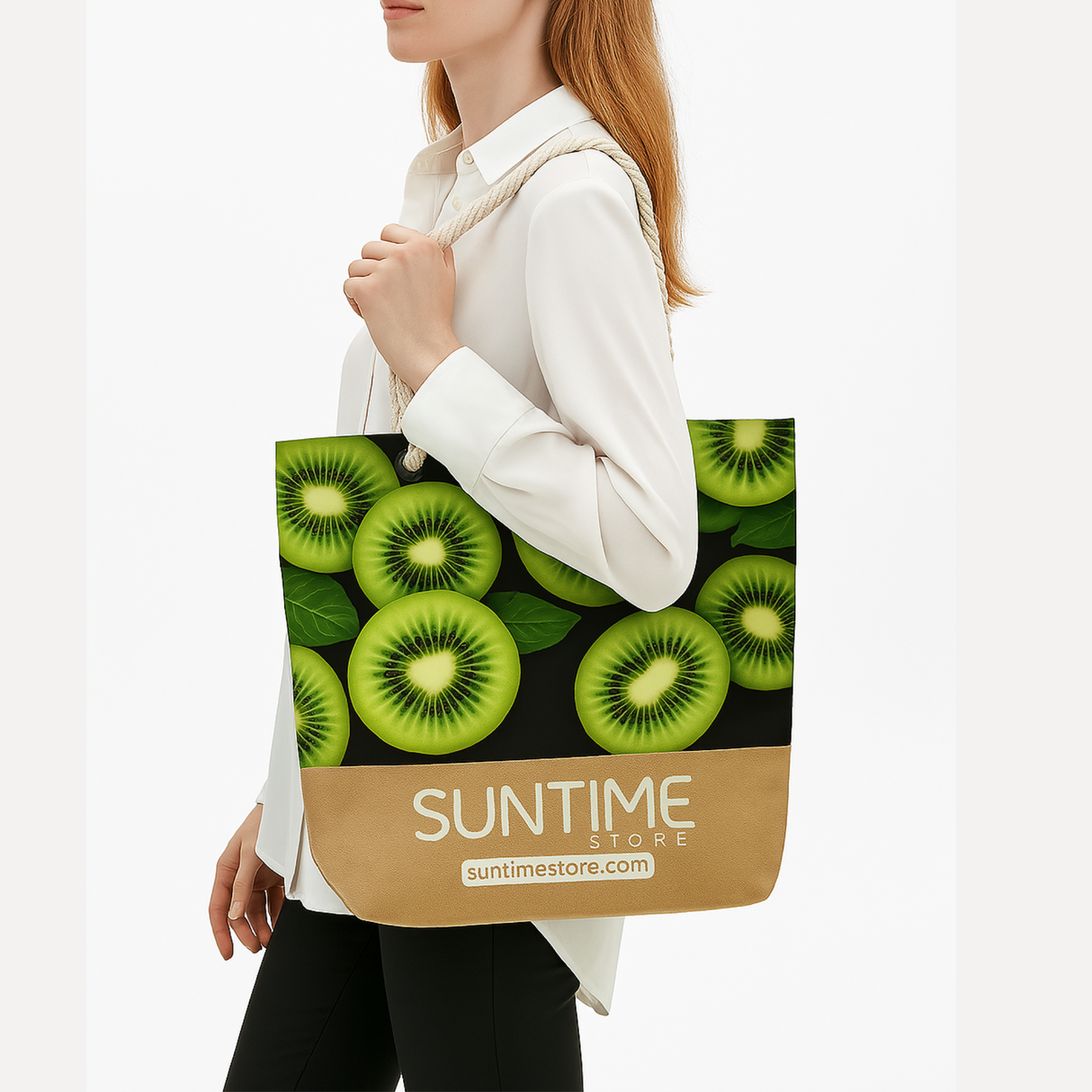 BOLSA ORGANIZADORA UNISEX IDEAL PARA VACACIONES, PICNIC, KIWI, FRUTA, BOLSA DE HOMBRO, BOLSA DE VIAJE O GIMNASIO  BOLSO SUNTIME POP04 - 1000028