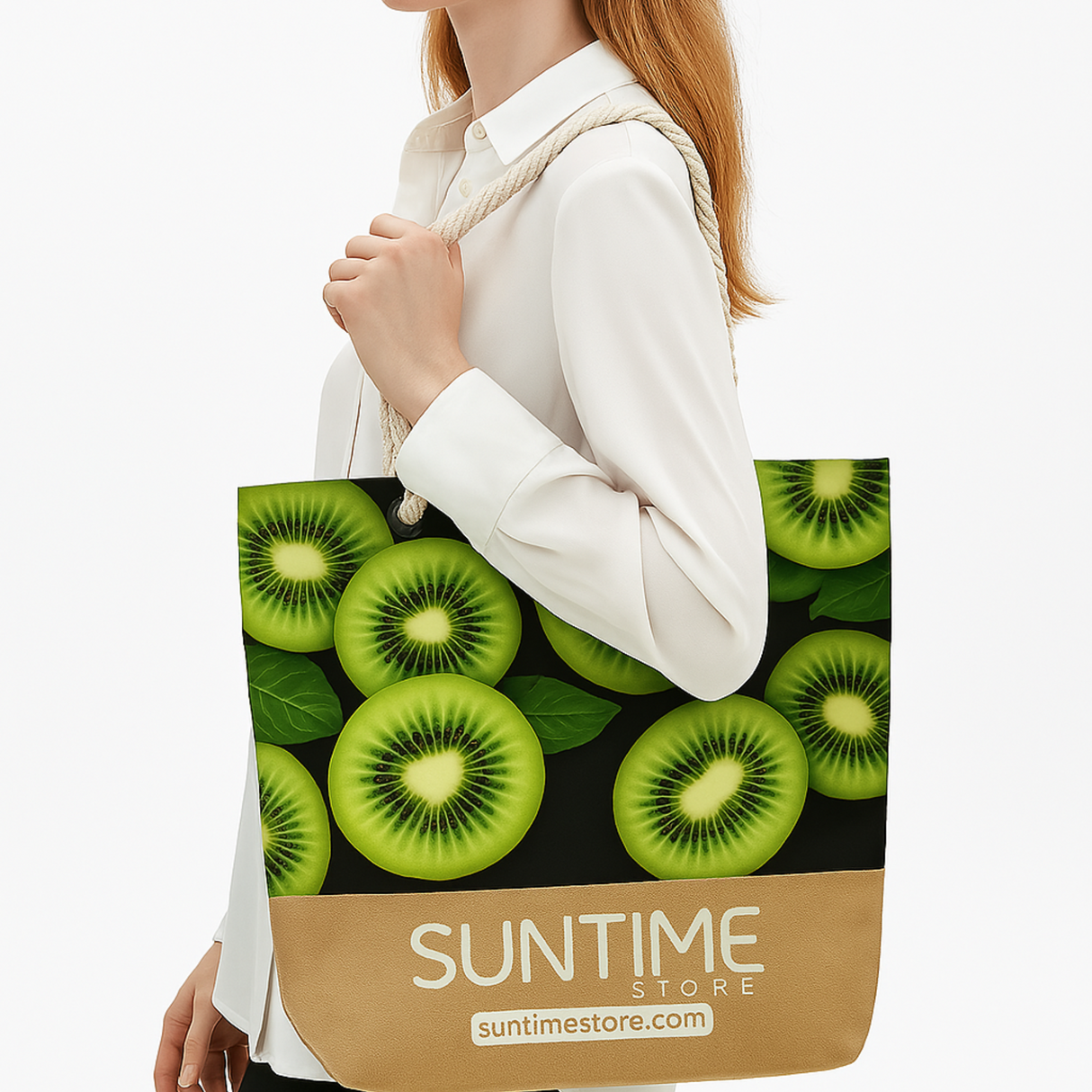 BOLSA ORGANIZADORA UNISEX IDEAL PARA VACACIONES, PICNIC, KIWI, FRUTA, BOLSA DE HOMBRO, BOLSA DE VIAJE O GIMNASIO  BOLSO SUNTIME POP04 - 1000028