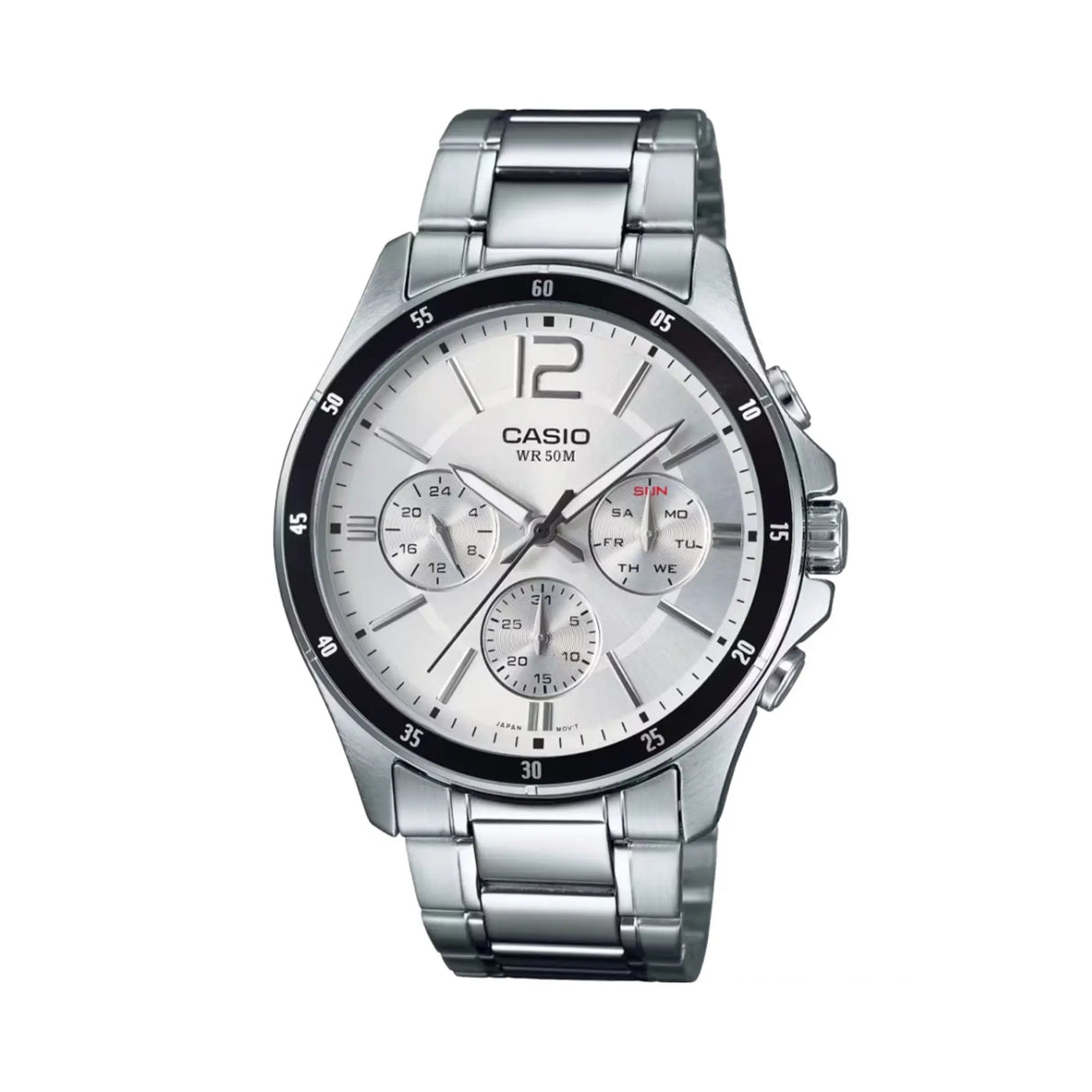 RELOJ ANALOGICO HOMBRE MTP-1374D-7AVDF CASIO PLATEADO CLASICO 1030649 CASIO