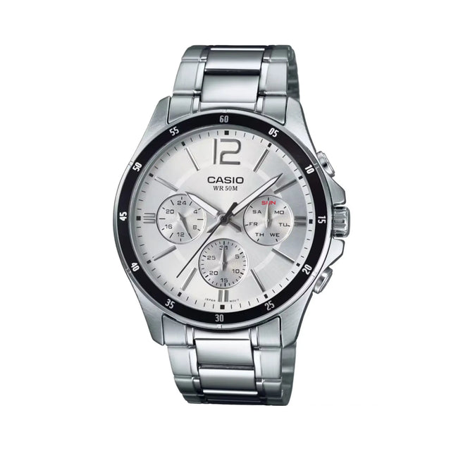 RELOJ ANALOGICO HOMBRE MTP-1374D-7AVDF CASIO PLATEADO CLASICO 1030649 CASIO