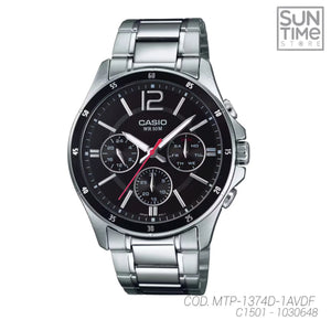 RELOJ ANALOGICO HOMBRE MTP-1374D-1AVDF CASIO PLATEADO CLASICO 1030648 CASIO