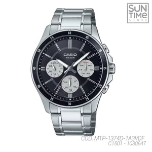 RELOJ ANALOGICO HOMBRE MTP-1374D-1A3VDF CASIO PLATEADO CLASICO 1030647 CASIO