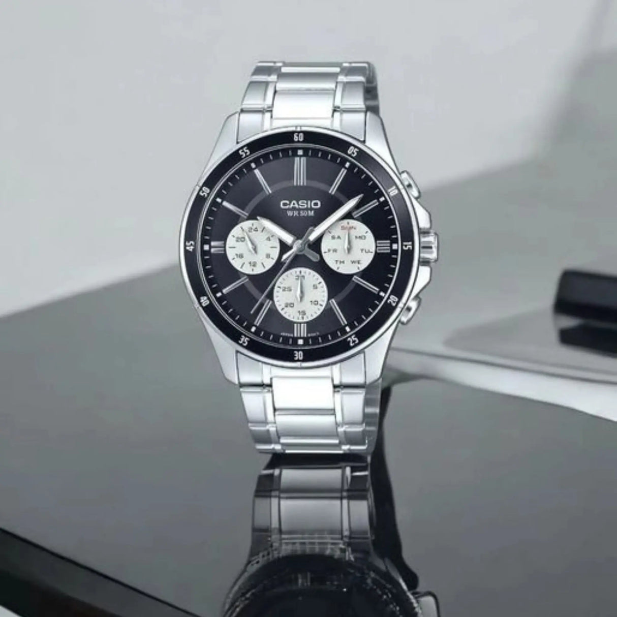 RELOJ ANALOGICO HOMBRE MTP-1374D-1A3VDF CASIO PLATEADO CLASICO 1030647 CASIO