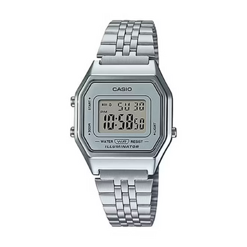 RELOJ DIGITAL MUJER LA680WA-7DF CASIO PLATEADO CLASICO 1030642