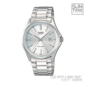 RELOJ ANALOGICO HOMBRE MTP-1183A-7ADF CASIO PLATEADO CLASICO 1030646