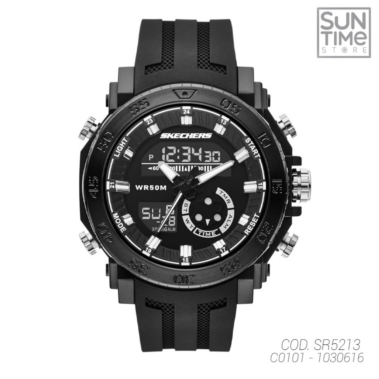 RELOJ ANALOGICO-DIGITAL HOMBRE SR5213 SKECHERS NEGRO SPORT 1030616