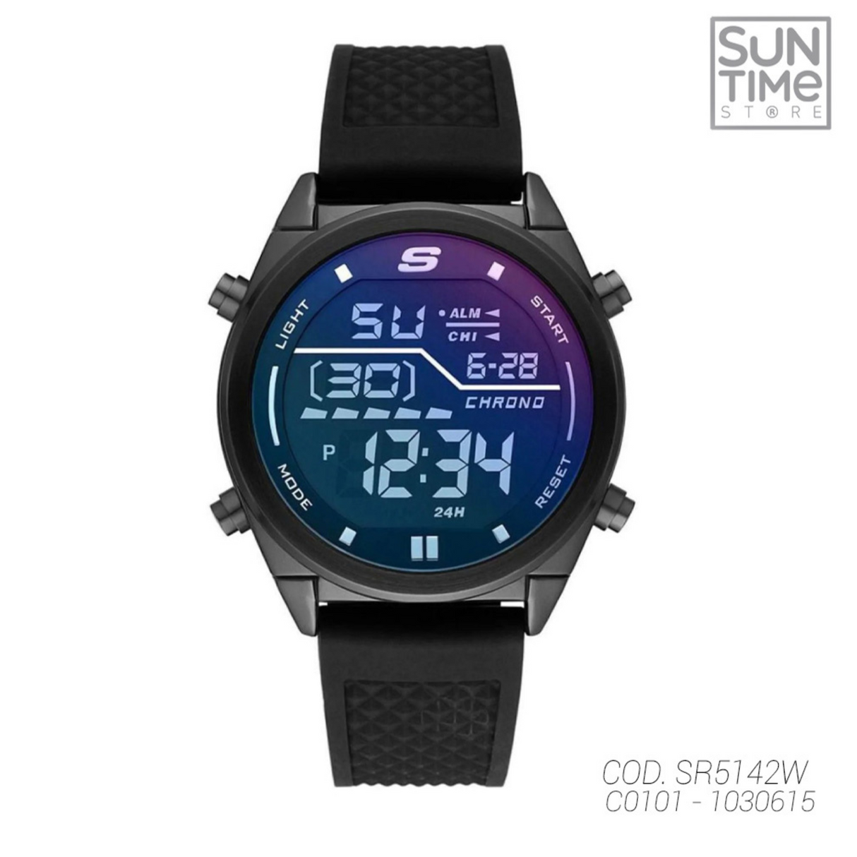 RELOJ DIGITAL HOMBRE SR5142W SKECHERS NEGRO SPORT 1030615