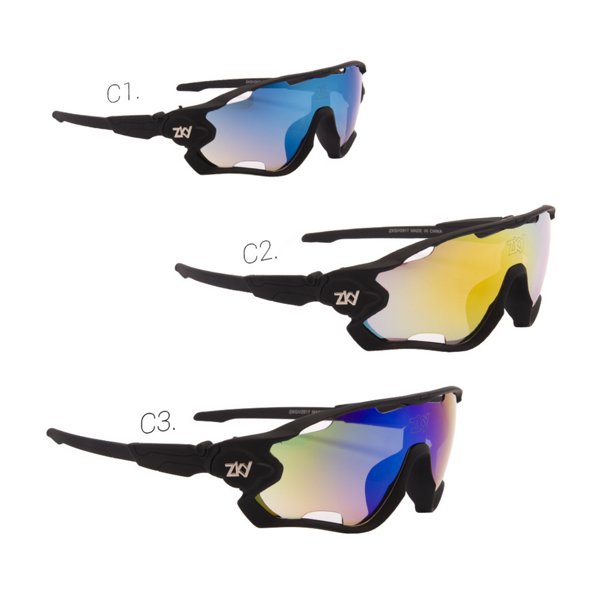 LENTES DE SOL UV400 UNISEX ZKGV2917 ZKY SPORT 1014492