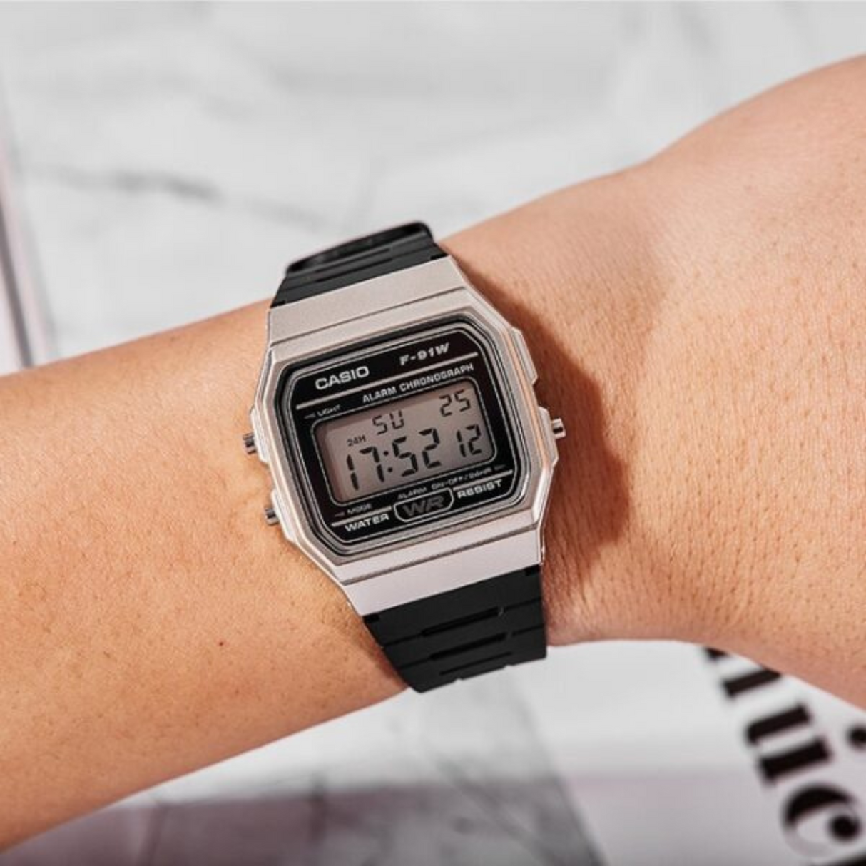 RELOJ DIGITAL HOMBRE F-91WM-7ACF CASIO NEGRO CASUAL