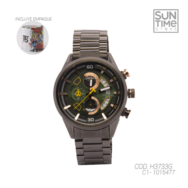 RELOJ ACUATICO HOMBRE H3733G T5 ELEGANTE T5