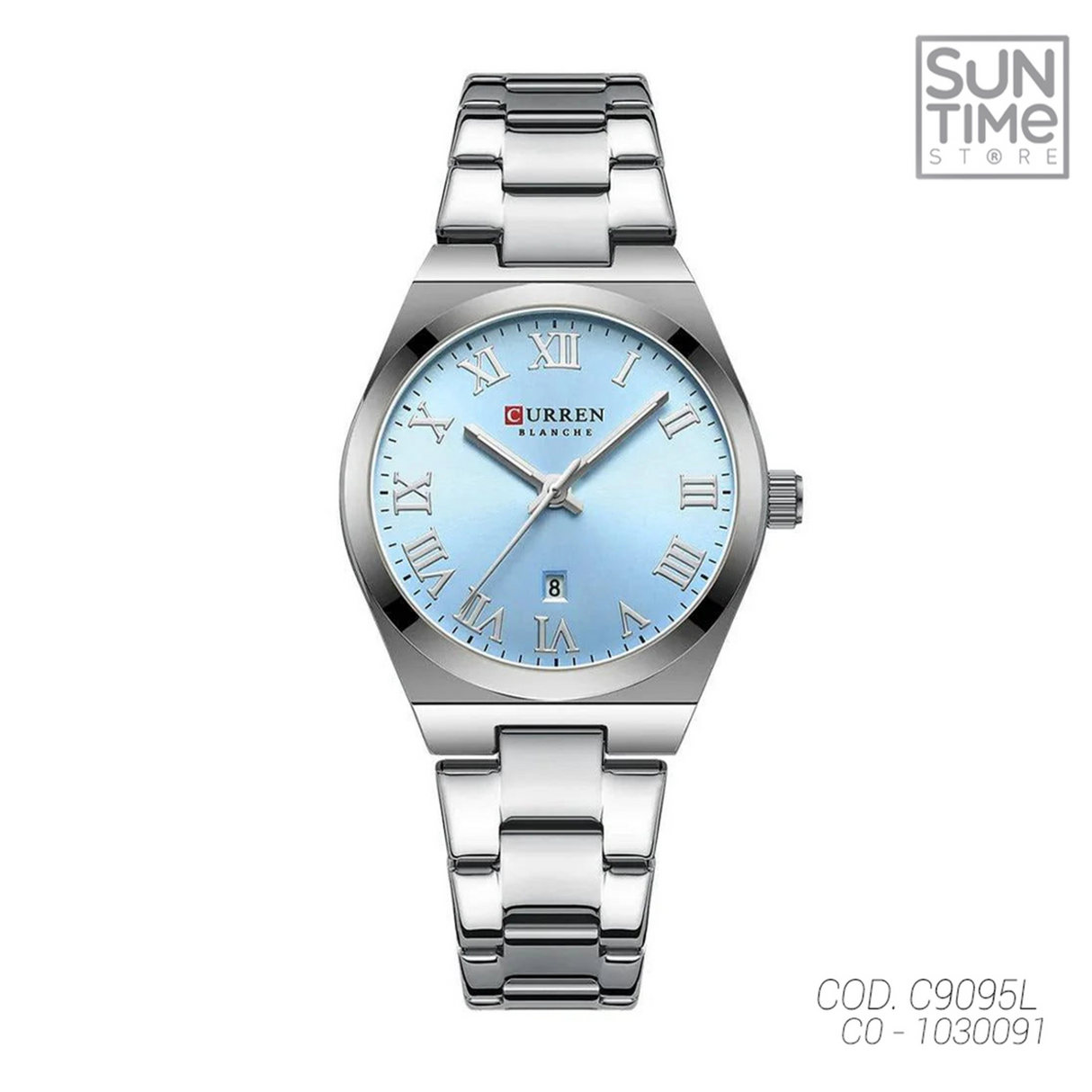 RELOJ ANALOGICO MUJER C9095L CURREN	PLATEADO CLASICO