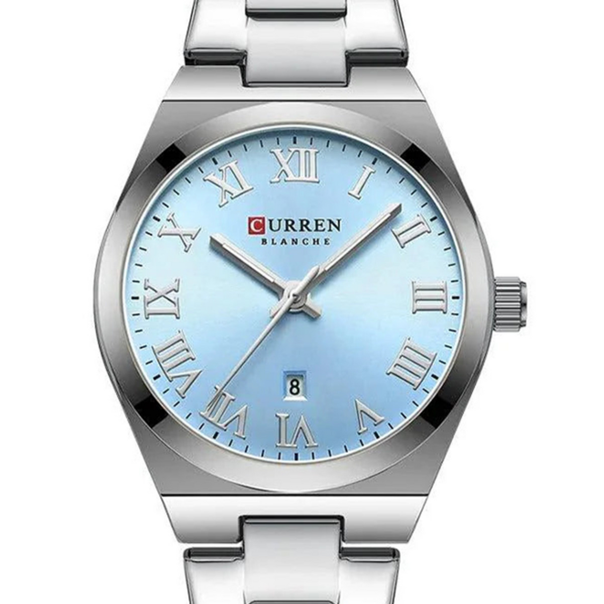 RELOJ ANALOGICO MUJER C9095L CURREN	PLATEADO CLASICO