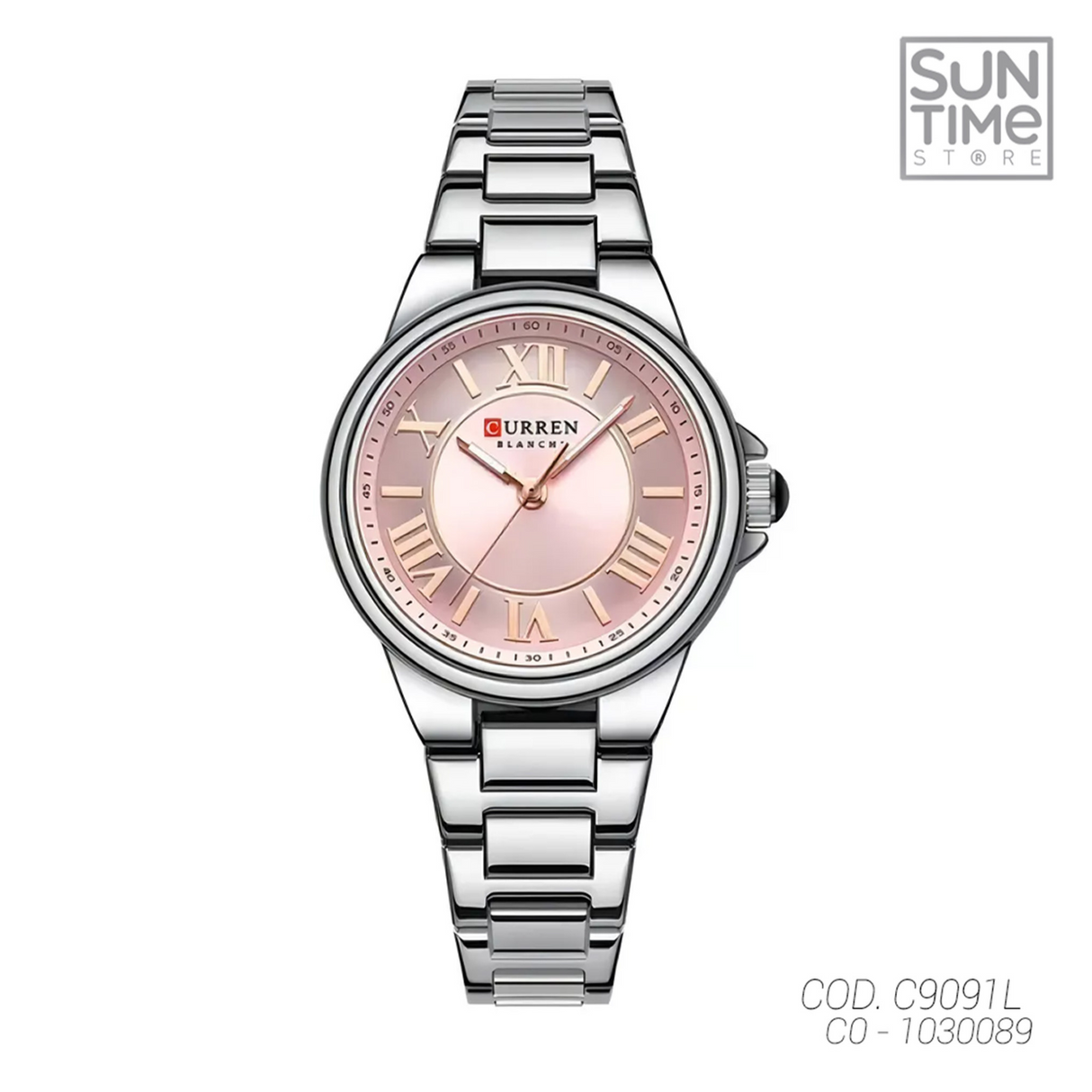 RELOJ ANALOGICO MUJER C9091L CURREN	PLATEADO CLASICO